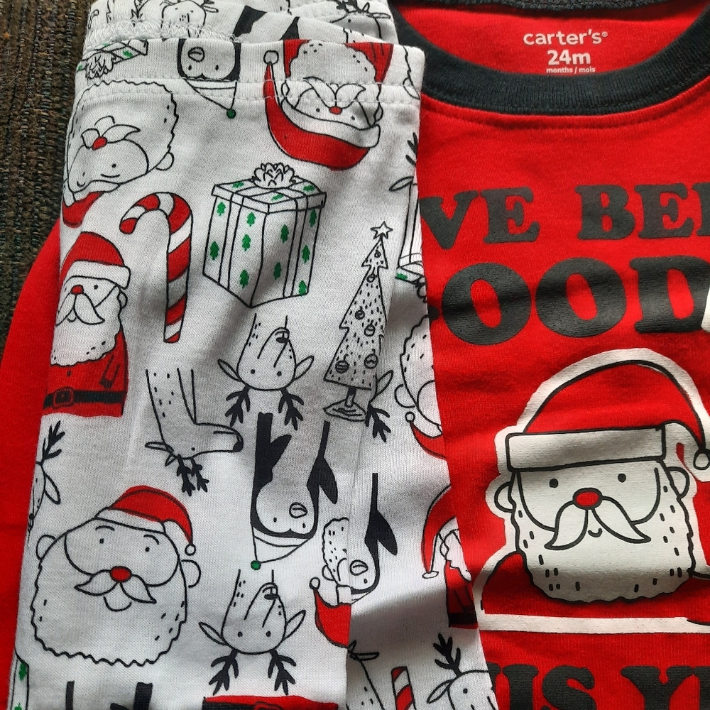 24 month unisex 2 pc toddler Christmas pajamas